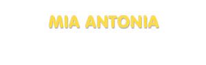 Der Vorname Mia Antonia